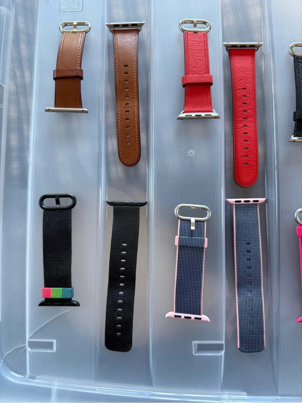 Lot of 8 Apple Watch Bands Assorted Colors - 38mm compatible